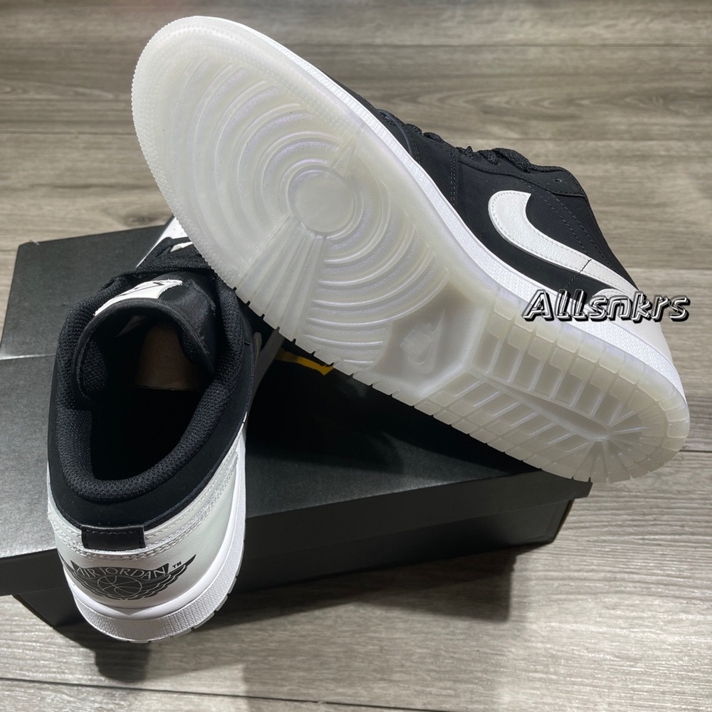 Air Jordan 1 Low Diamond Shorts Black White Panda 🐼 Men’s - Picture 8 of 10